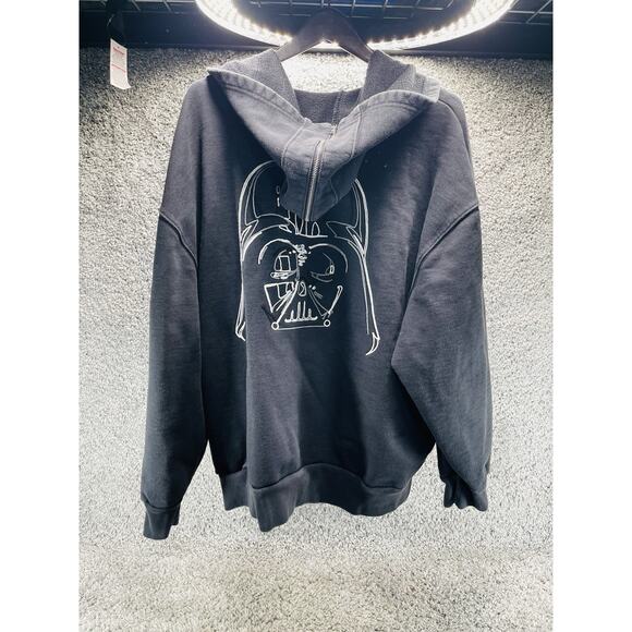 Gap x Star Wars Men's Heavyweight Varsity Hooded Jacket Darth Vader Edition Xxl - Picture 2 of 10